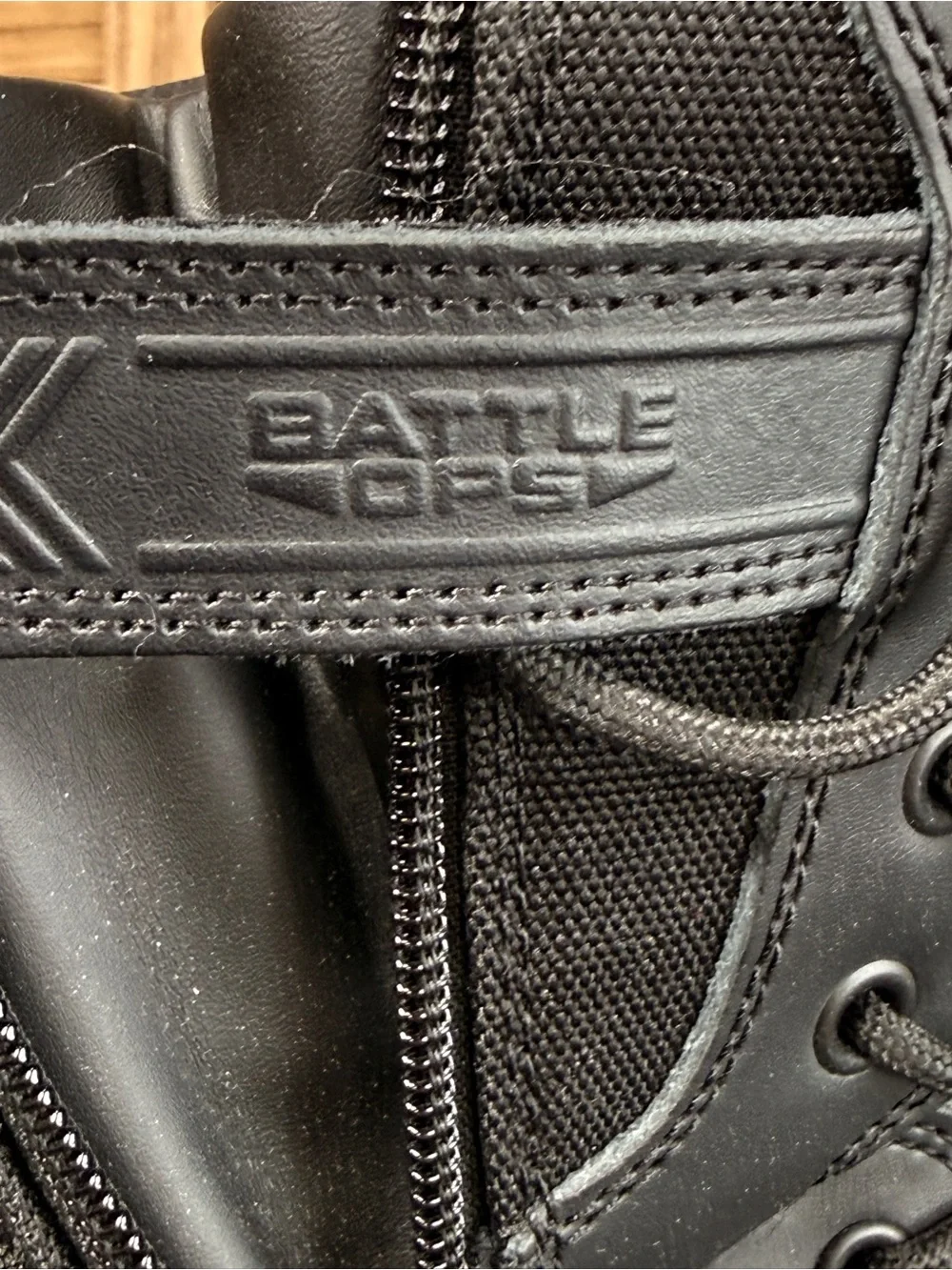 Batlle Ops Black Tactical Work Boots with Side Zippers Waterproof Size 10
